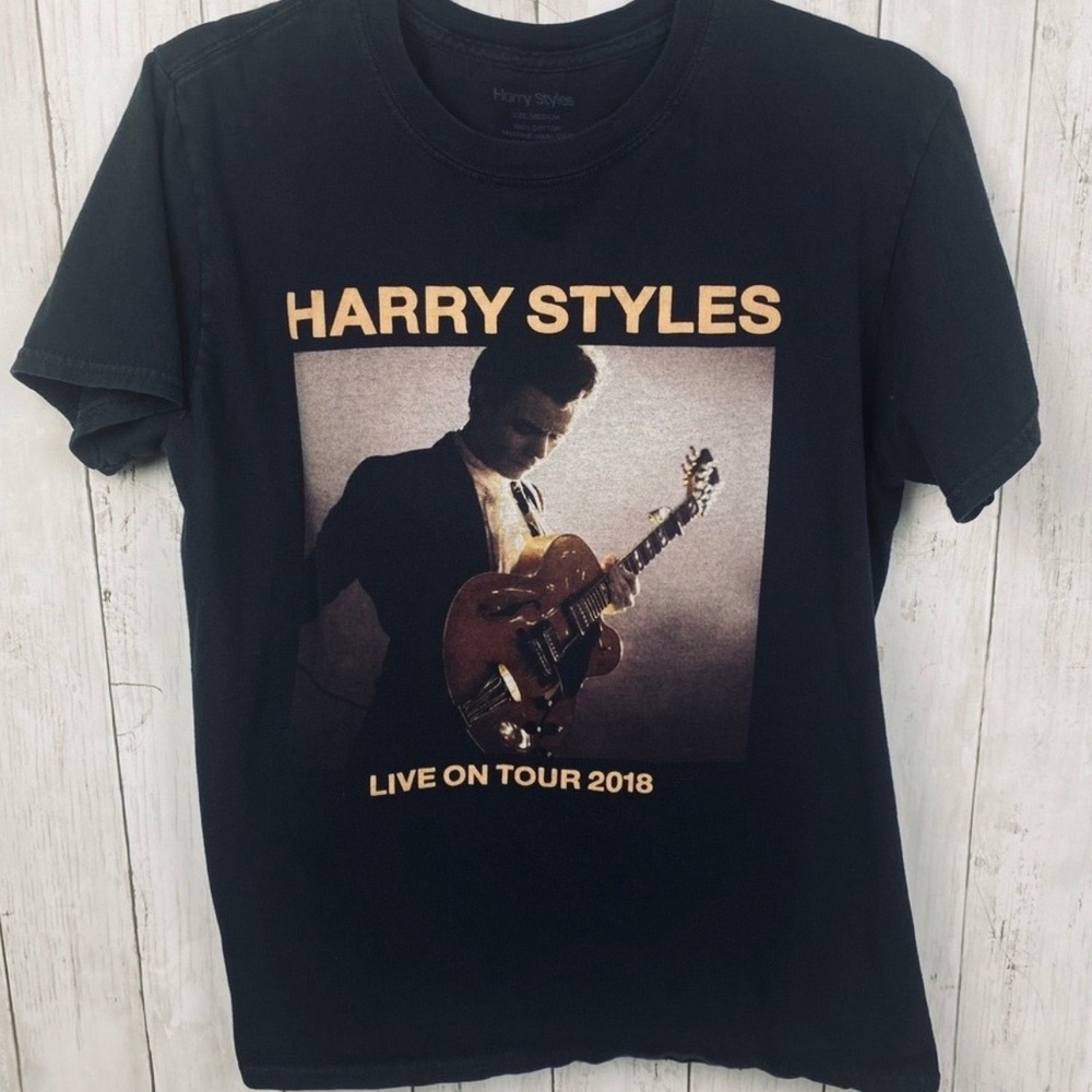 Harry Styles Live On Tour 2018 Official Concert Merch T-Shirt Black Mens Medium